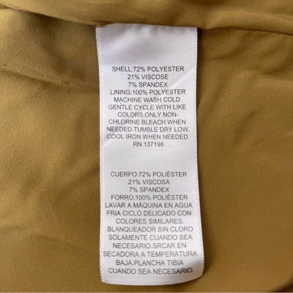 New Danielle Bernstein Tan Notched Lapel Blazer US L - Picture 7 of 7